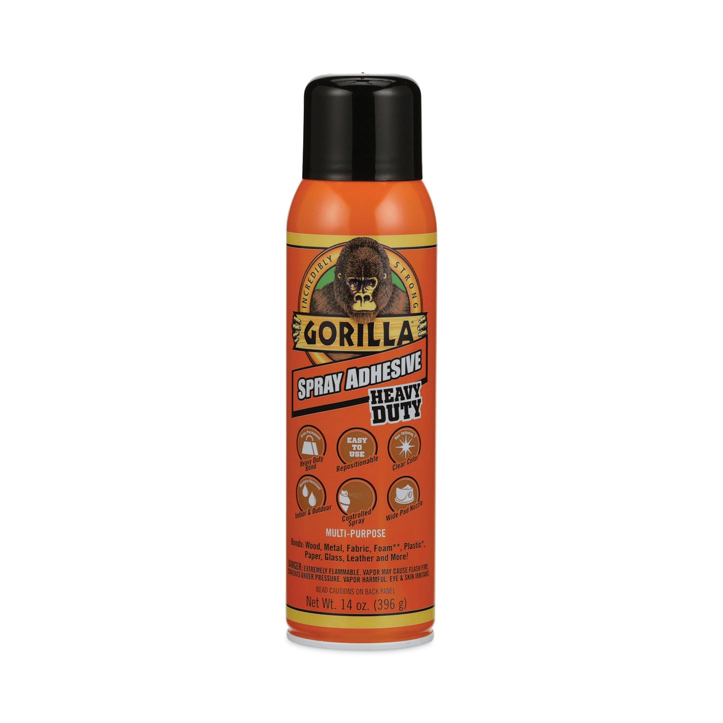 Gorilla Spray Adhesive, 14 oz, Dries Clear (6301502)