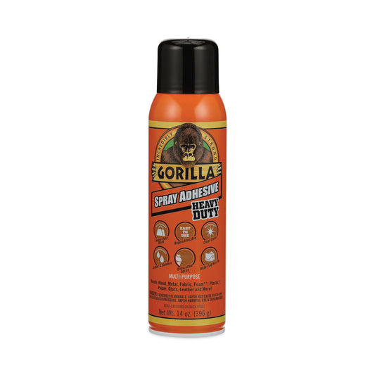 Gorilla Spray Adhesive, 14 oz, Dries Clear (6301502)