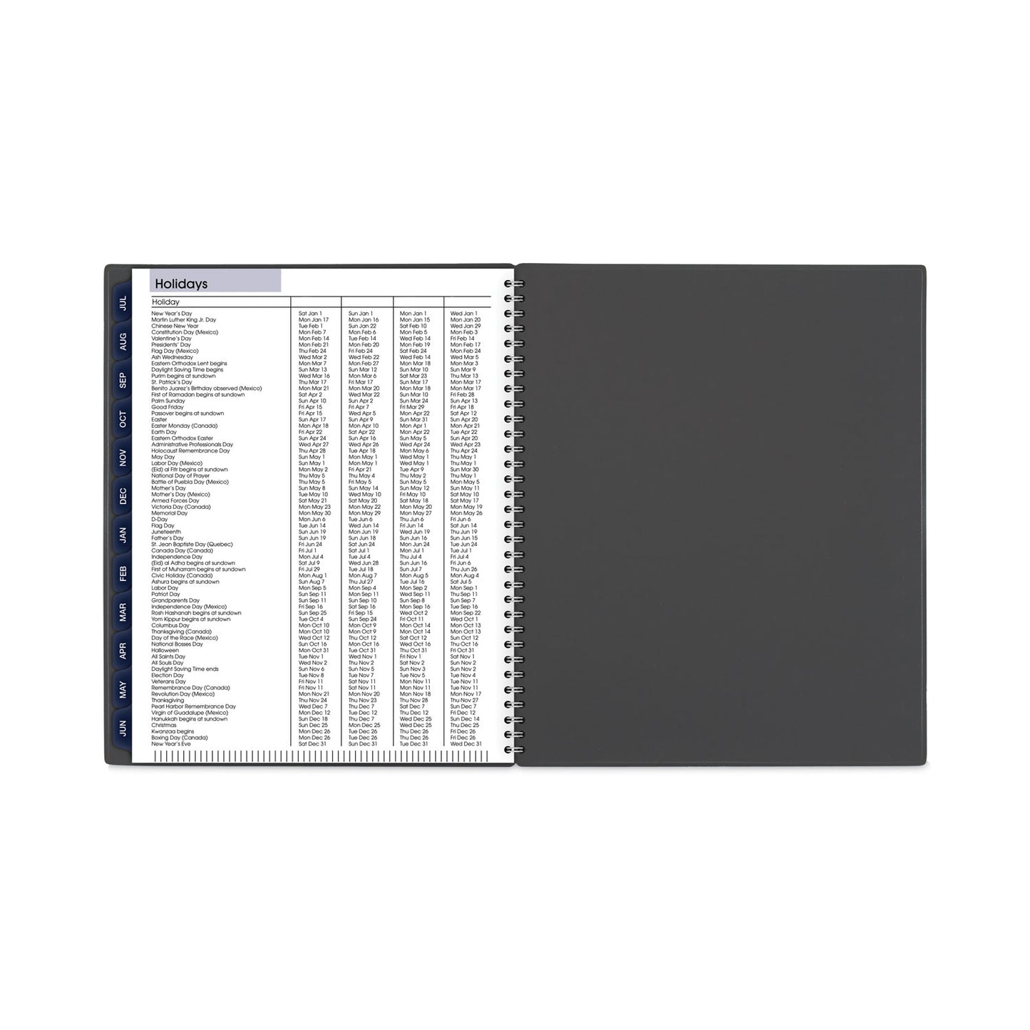 AT-A-GLANCE DayMinder Academic Monthly Desktop Planner, Twin-Wire Binding, 11 x 8.5, Charcoal Cover, 12-Month (July to June): 2024-2025 (AYC47045)