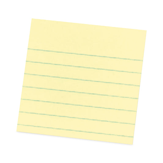 Post-it Pads in Canary Yellow, Cabinet Pack, Note Ruled, 4" x 4", 90 Sheets/Pad, 12 Pads/Pack (67512SSCP)