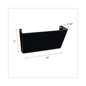 Universal Wall File Pockets, Plastic, Letter Size, 13" x 4.13" x 7", Black (08122)