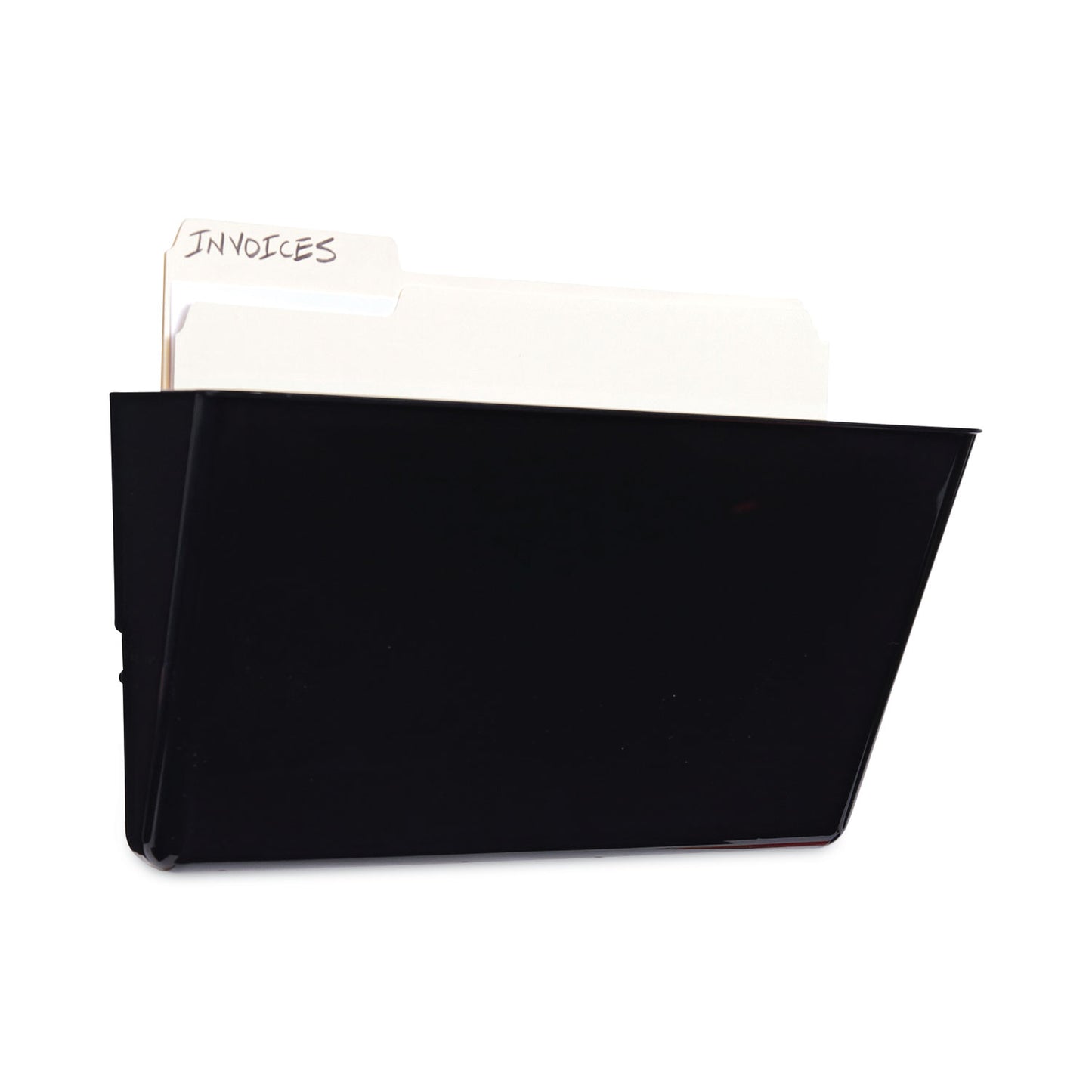 Universal Wall File Pockets, Plastic, Letter Size, 13" x 4.13" x 7", Black (08122)