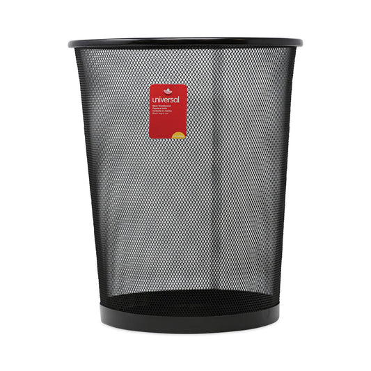 Universal Mesh Wastebasket, 18 qt, Steel Mesh, Black (20008)