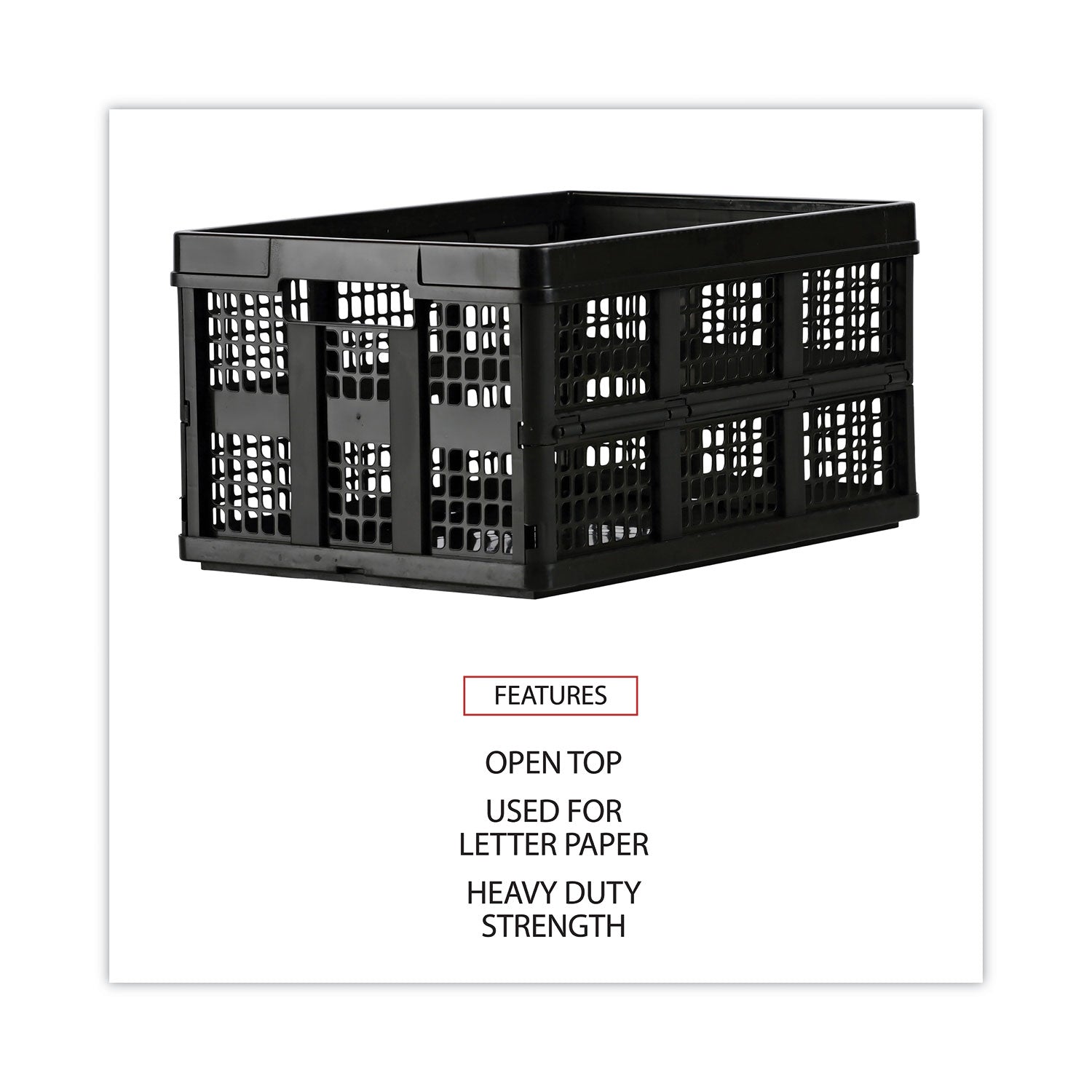 Universal Filing/Storage Tote, Letter Files, 20.13" x 14.63" x 10.75", Black (40015)