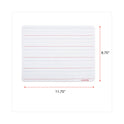 Universal Lap/Learning Dry-Erase Board, Penmanship Ruled, 11.75 x 8.75, White Surface, 6/Pack (43911)