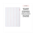 Universal Lap/Learning Dry-Erase Board, Penmanship Ruled, 11.75 x 8.75, White Surface, 6/Pack (43911)