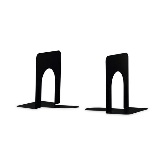 Universal Economy Bookends, Standard, 4.75 x 5.25 x 5, Heavy Gauge Steel, Black, 1 Pair (54051)