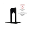 Universal Economy Bookends, Nonskid, 4.75 x 5.25 x 5, Heavy Gauge Steel, Black, 1 Pair (54055)