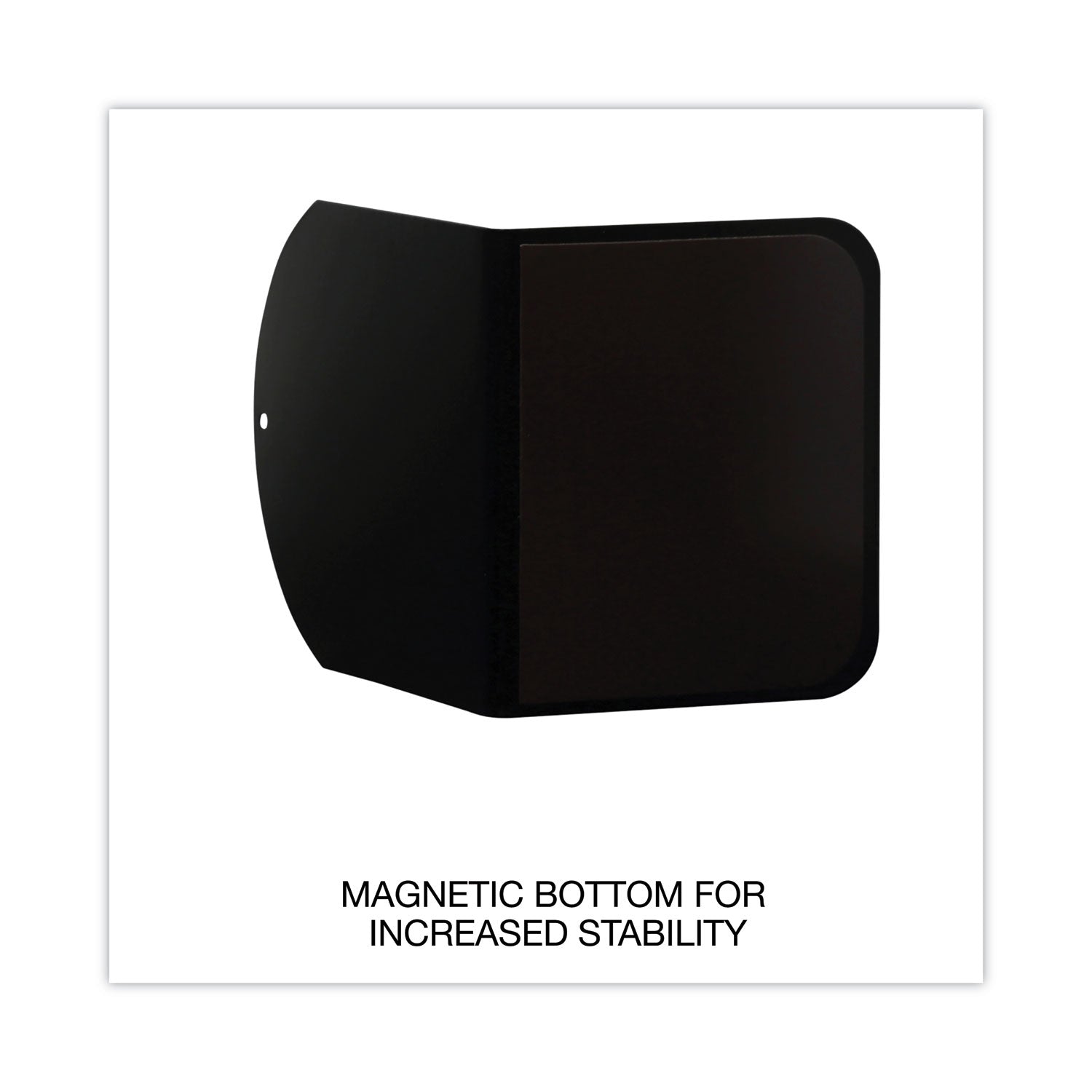 Universal Magnetic Bookends, 6 x 5 x 7, Metal, Black, 1 Pair (54071)