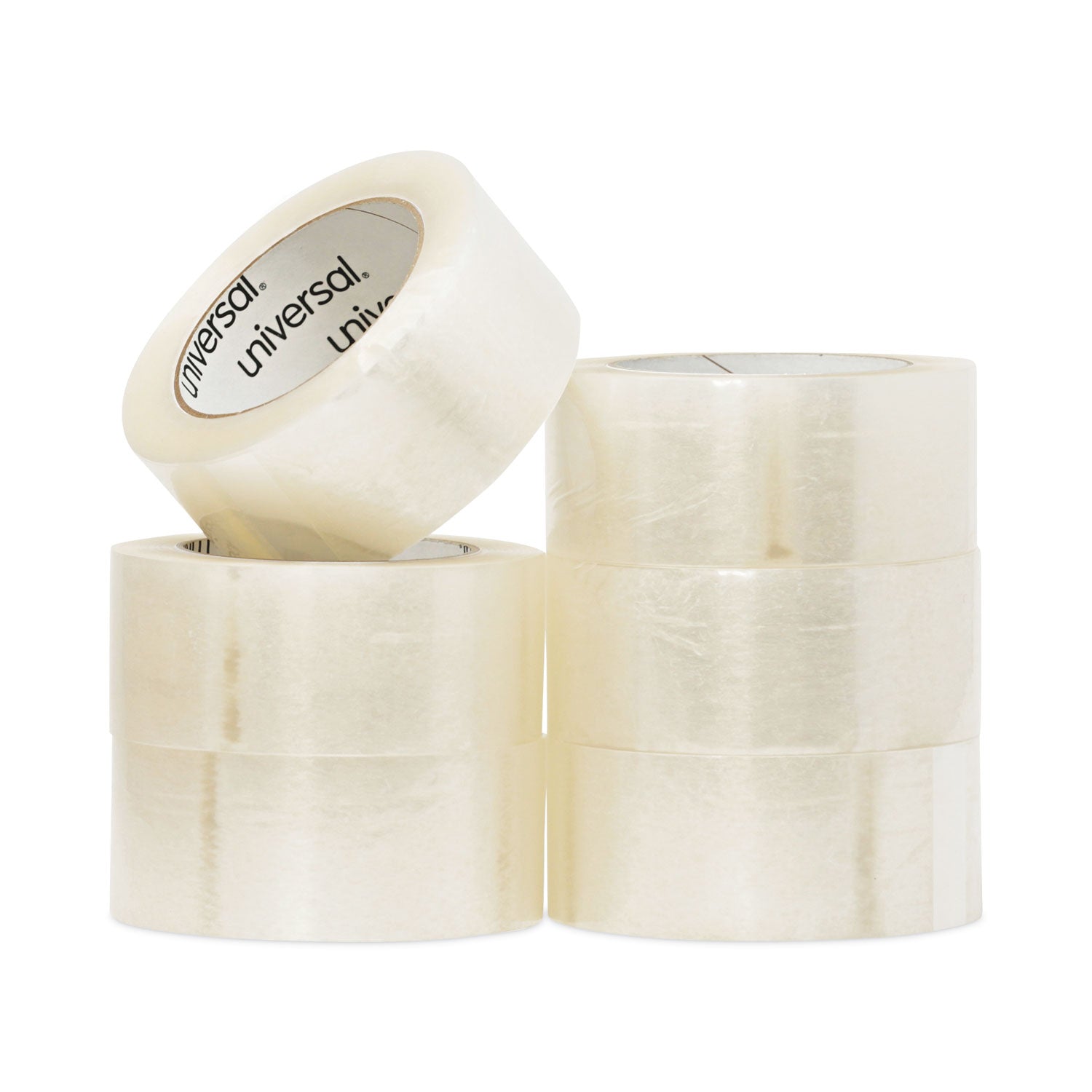 Universal General-Purpose Box Sealing Tape, 3" Core, 1.88" x 110 yds, Clear, 6/Pack (63500)