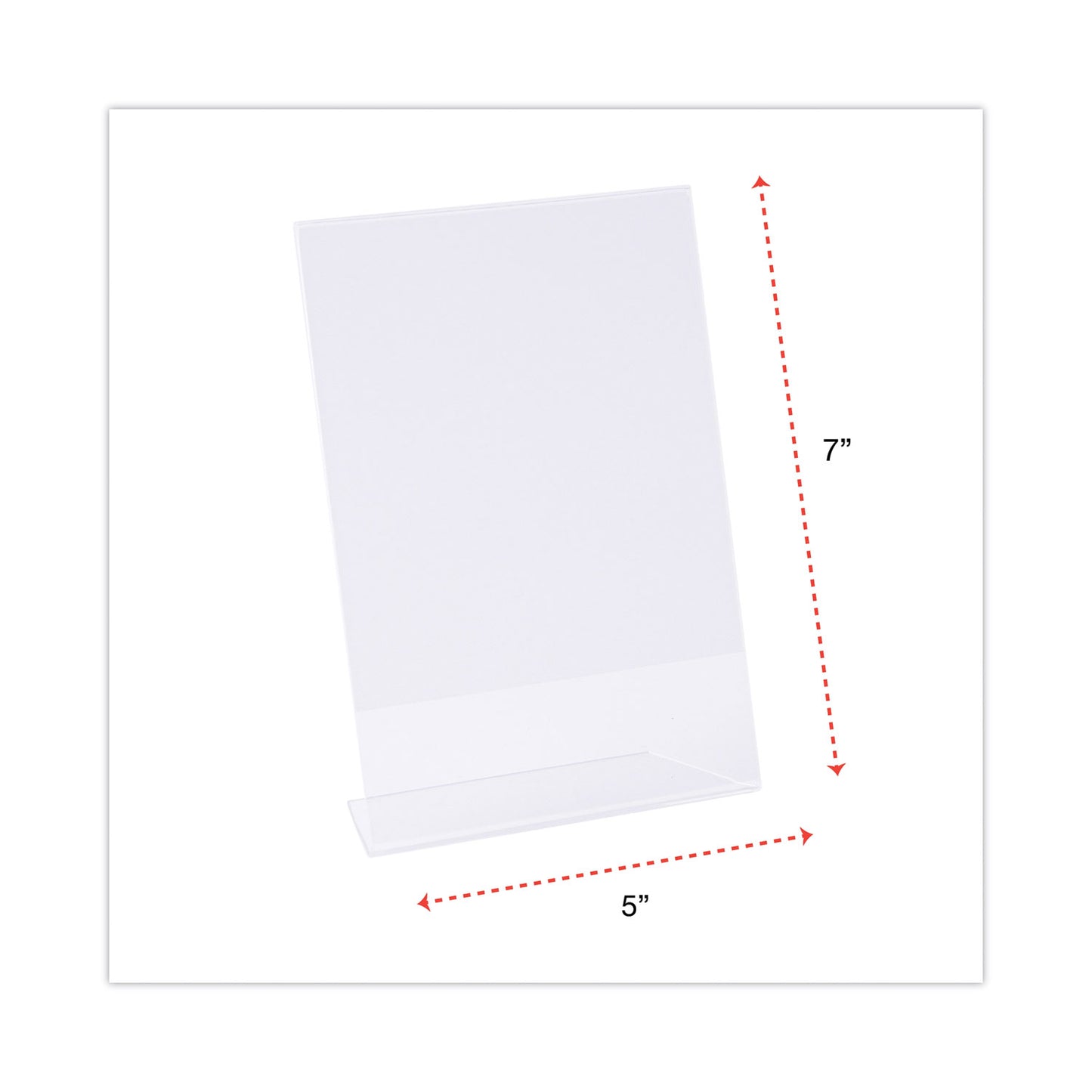 Universal Clear L-Style Freestanding Frame, 5 x 7 Insert, 3/Pack (76850)