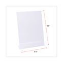 Universal Clear L-Style Freestanding Frame, 8.5 x 11 Insert, 3/Pack (76852)