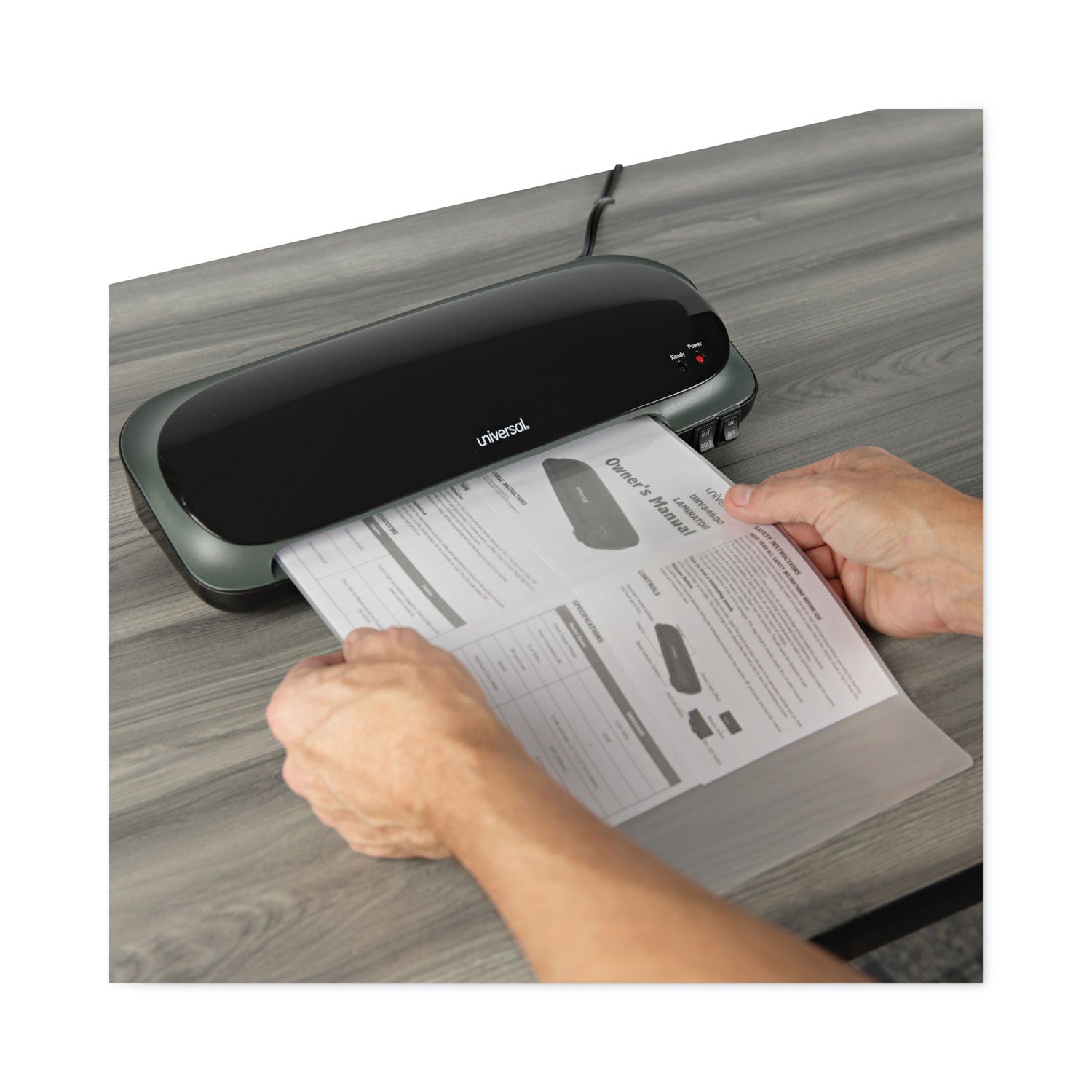 Universal Deluxe Desktop Laminator, Two Rollers, 9" Max Document Width, 5 mil Max Document Thickness (84600)