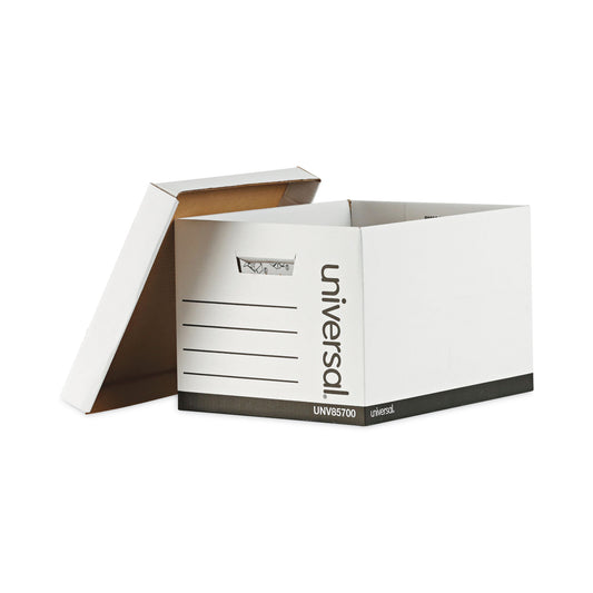 Universal Medium-Duty Lift-Off Lid Boxes, Letter/Legal Files, 12" x 15" x 10", White, 12/Carton (85700)