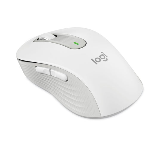 Logitech Signature M650 for Business Wireless Mouse, Large, 2.4 GHz Frequency, 33 ft Wireless Range, Right Hand Use, Off White (910006347)