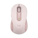 Logitech Signature M650 Wireless Mouse, Medium, 2.4 GHz Frequency, 33 ft Wireless Range, Right Hand Use, Rose (910006251)