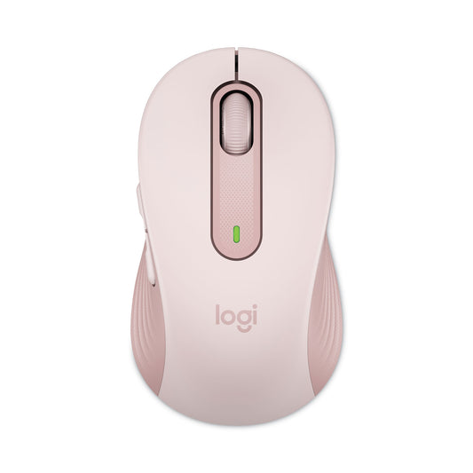 Logitech Signature M650 Wireless Mouse, Medium, 2.4 GHz Frequency, 33 ft Wireless Range, Right Hand Use, Rose (910006251)