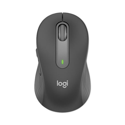 Logitech Signature M650 Wireless Mouse, Large, 2.4 GHz Frequency, 33 ft Wireless Range, Right Hand Use, Graphite (910006231)