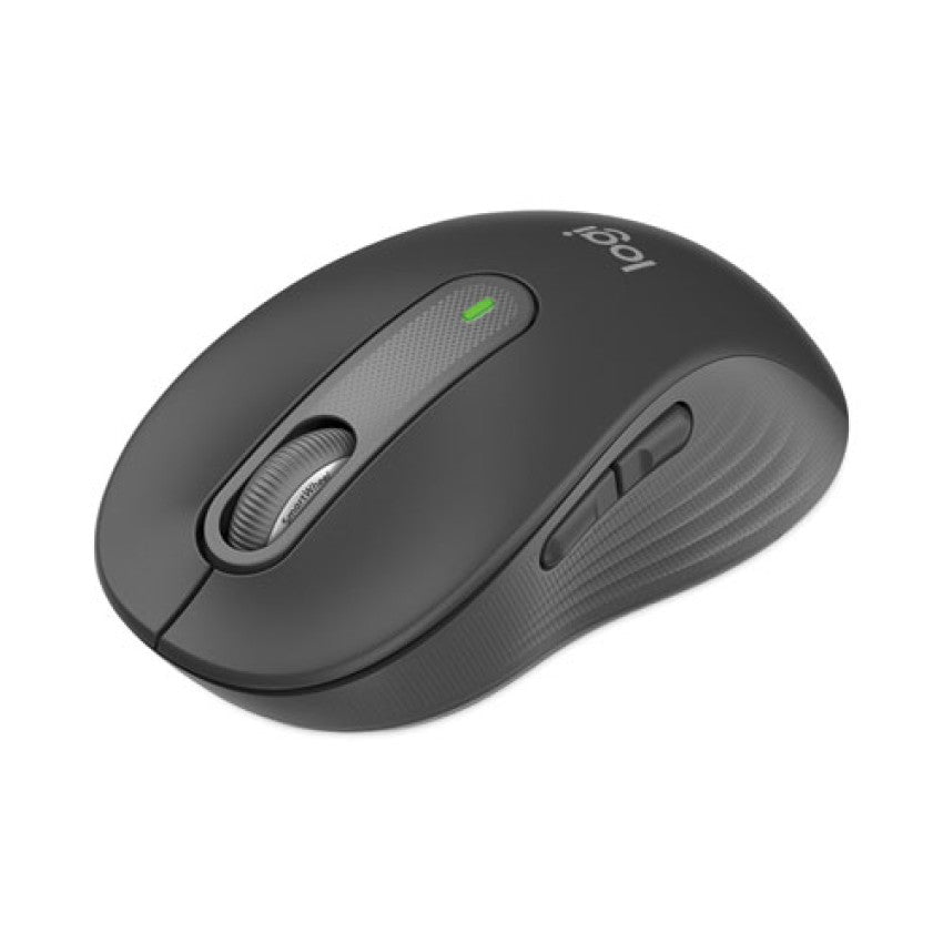 Logitech Signature M650 for Business Wireless Mouse, Medium, 2.4 GHz Frequency, 33 ft Wireless Range, Right Hand Use, Graphite (910006272)