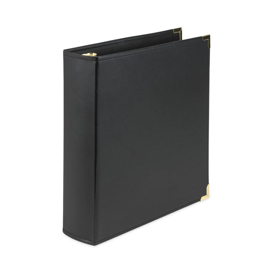 Samsill Classic Collection Ring Binder, 3 Rings, 2" Capacity, 11 x 8.5, Black (15160)