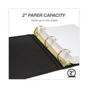 Samsill Classic Collection Ring Binder, 3 Rings, 2" Capacity, 11 x 8.5, Black (15160)