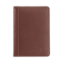 Samsill Contrast Stitch Leather Padfolio, 6.25w x 8.75h, Open Style, Brown (71736)