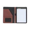 Samsill Contrast Stitch Leather Padfolio, 6.25w x 8.75h, Open Style, Brown (71736)