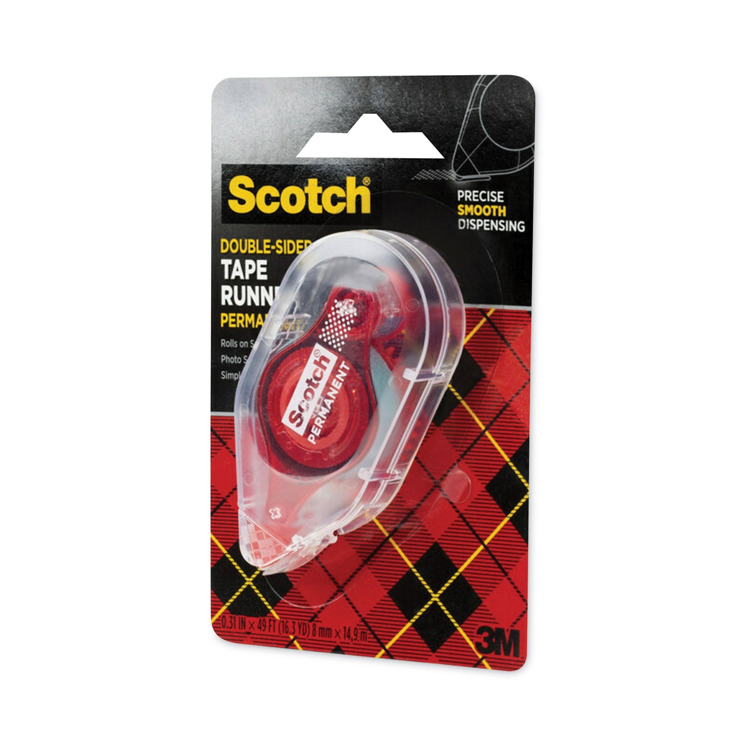 Scotch Tape Runner, 0.31" x 49 ft, Dries Clear (6055)