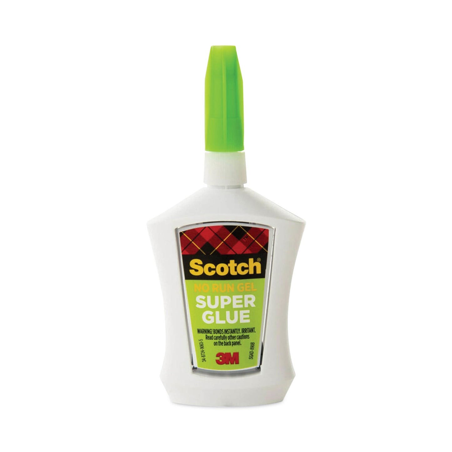 Scotch Super Glue No-Run Gel with Precision Applicator, 0.14 oz, Dries Clear (AD125)