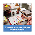 Post-it Plain Solid Color Tabs Value Pack, (66) 1/5-Cut 1" Wide, (48) 1/3-Cut 2" Wide, Assorted Colors and Sizes, 114/Pack (686VAD2)