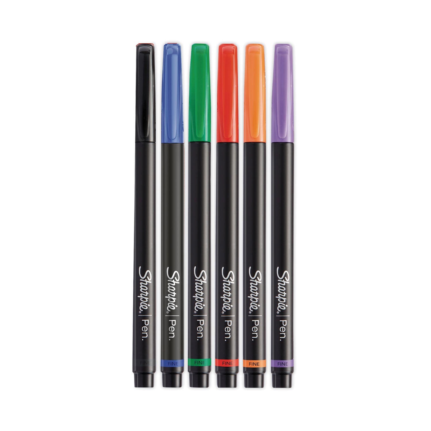 Sharpie Water-Resistant Ink Porous Point Pen, Stick, Fine 0.4 mm, Assorted Ink and Barrel Colors, 6/Pack (1976527)