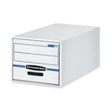 Bankers Box STOR/DRAWER Basic Space-Savings Storage Drawers, Legal Files, 16.75 x 19.5 x 11.5, White/Blue (00722EA)