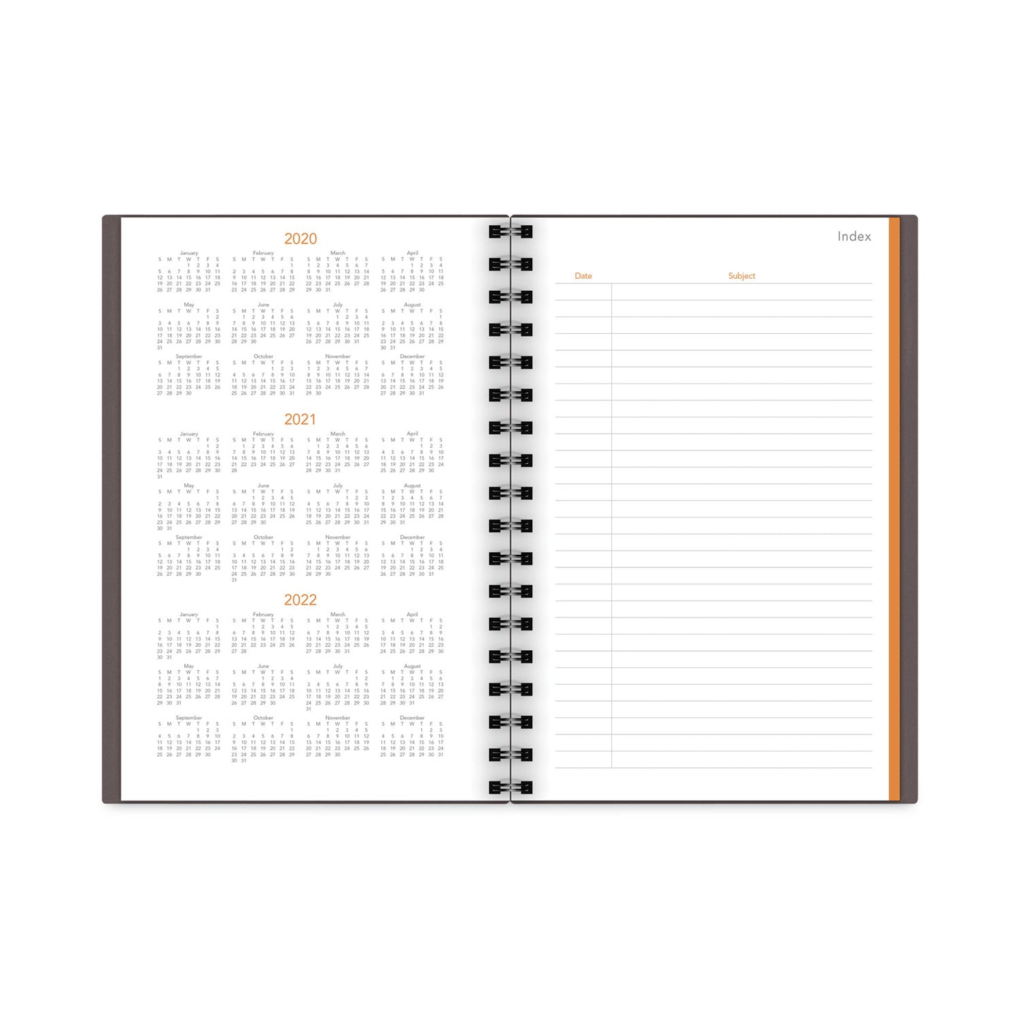 AT-A-GLANCE Plan. Write. Remember. Planning Notebook Two Days Per Page , 9 x 6, Gray Cover, Undated (80620330)