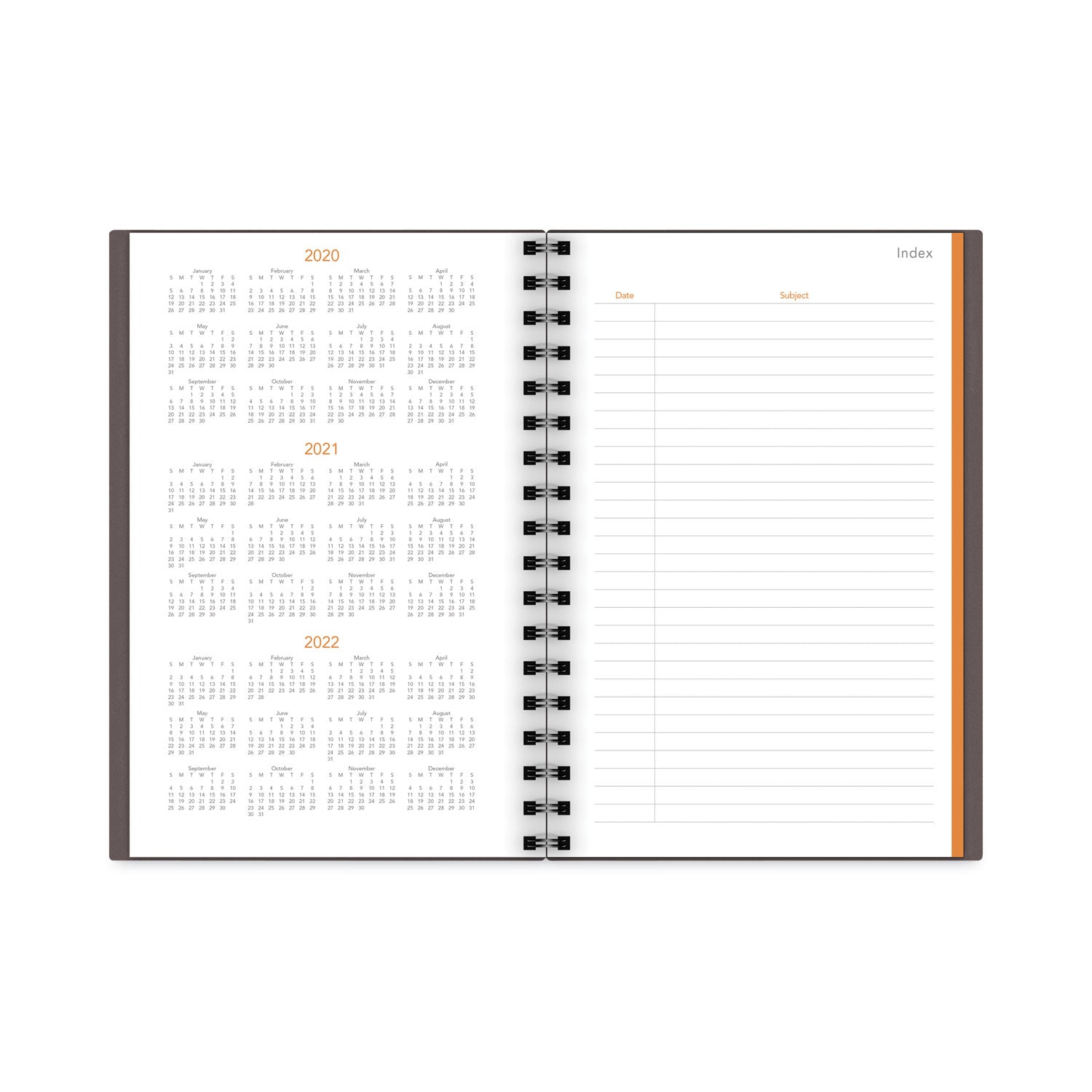 AT-A-GLANCE Plan. Write. Remember. Planning Notebook Two Days Per Page , 9 x 6, Gray Cover, Undated (80620330)