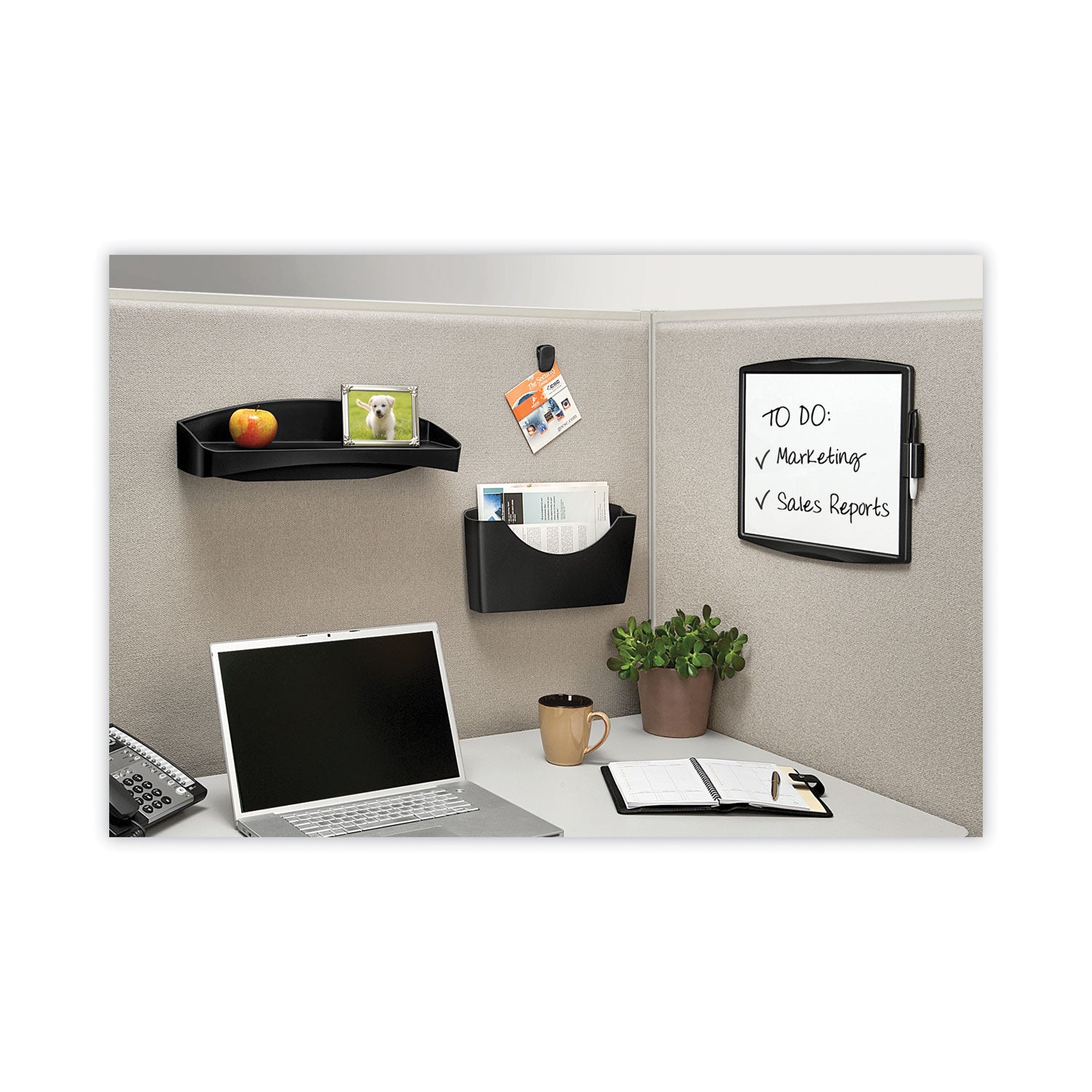 Fellowes Plastic Partition Additions File Pocket, Letter Size, 14" x 2.5" x 7.75", Dark Graphite (75275)