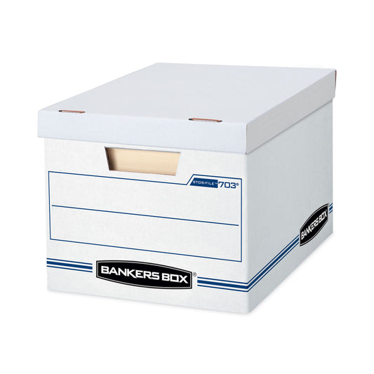 Bankers Box STOR/FILE Storage Box, Letter/Legal Files, 12.5" x 16.25" x 10.5", White, 6/Pack (5703604)