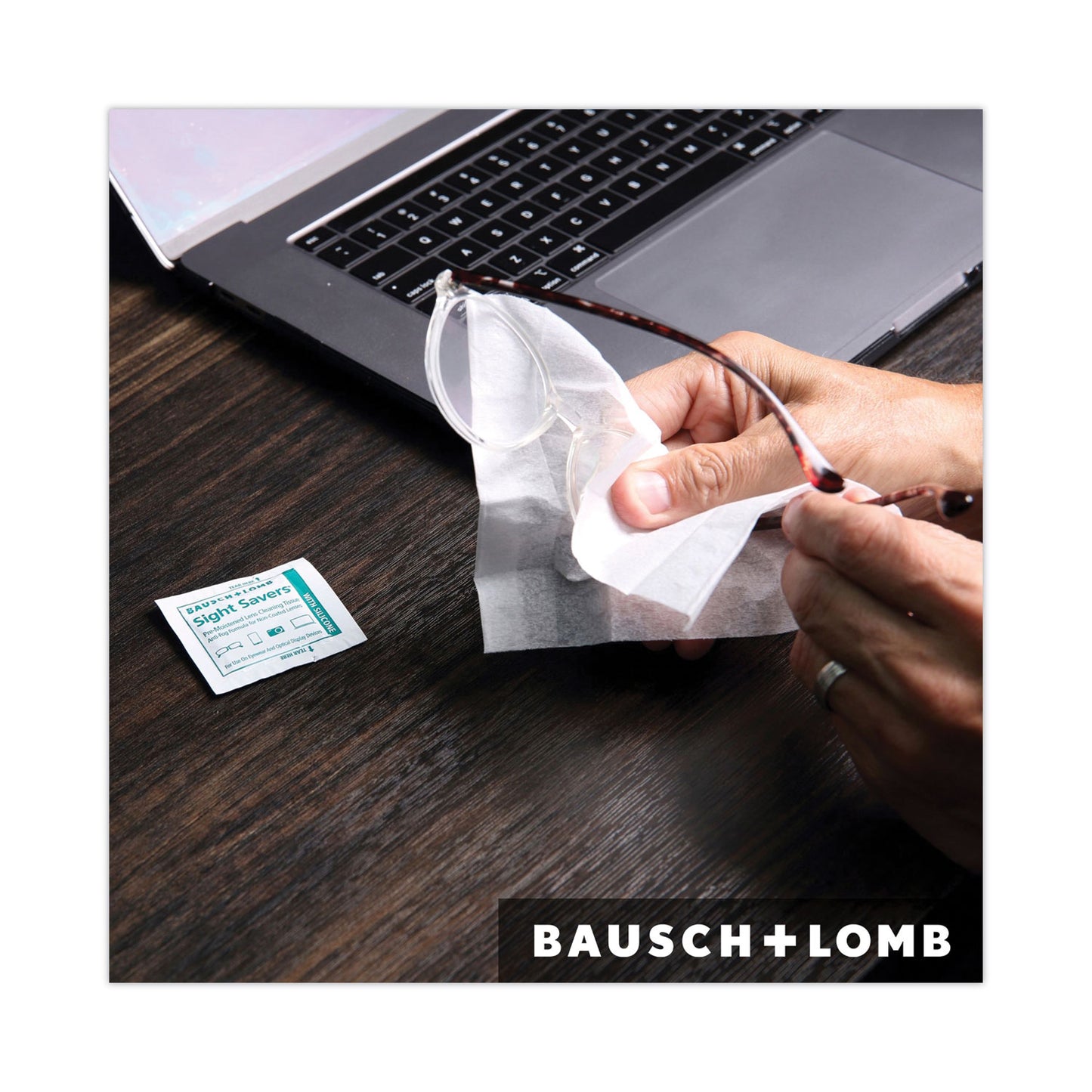  Lomb Sight Savers Pre-Moistened Anti-Fog Tissues with Silicone, 8 x 5, 100/Box (8576)