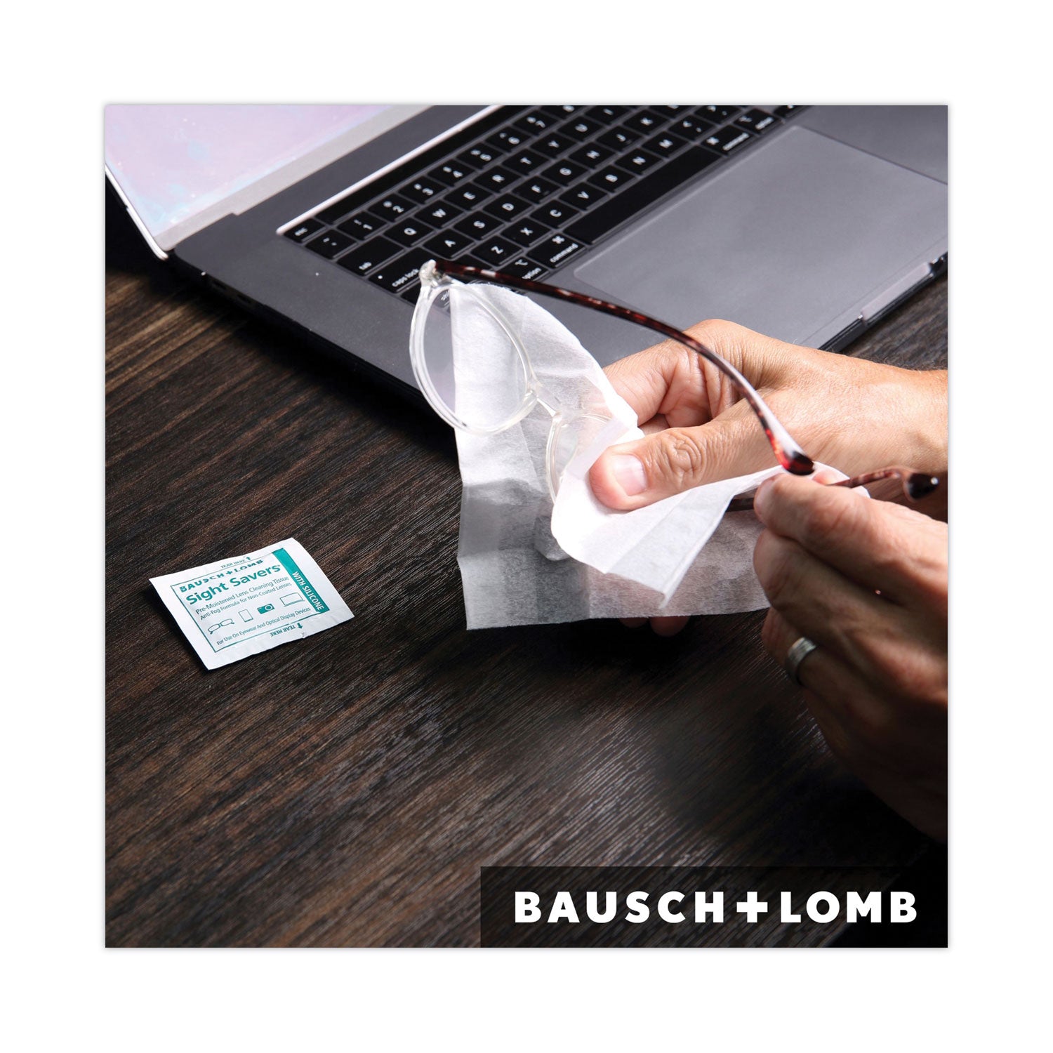  Lomb Sight Savers Pre-Moistened Anti-Fog Tissues with Silicone, 8 x 5, 100/Box (8576)