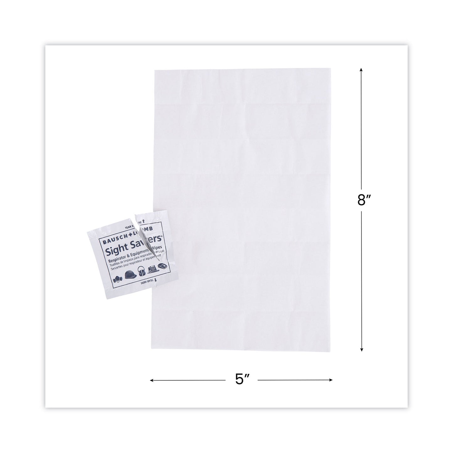  Lomb Antibacterial Office Equipment Wet Wipes, Cloth, 5 x 8, Unscented, White, 100/Box (8595)