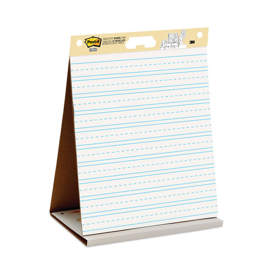 Post-it Self-Stick Tabletop Easel Pad with Command Strips, Presentation Format (1.5" Rule), 20 x 23, White, 20 Sheets (563PRL)