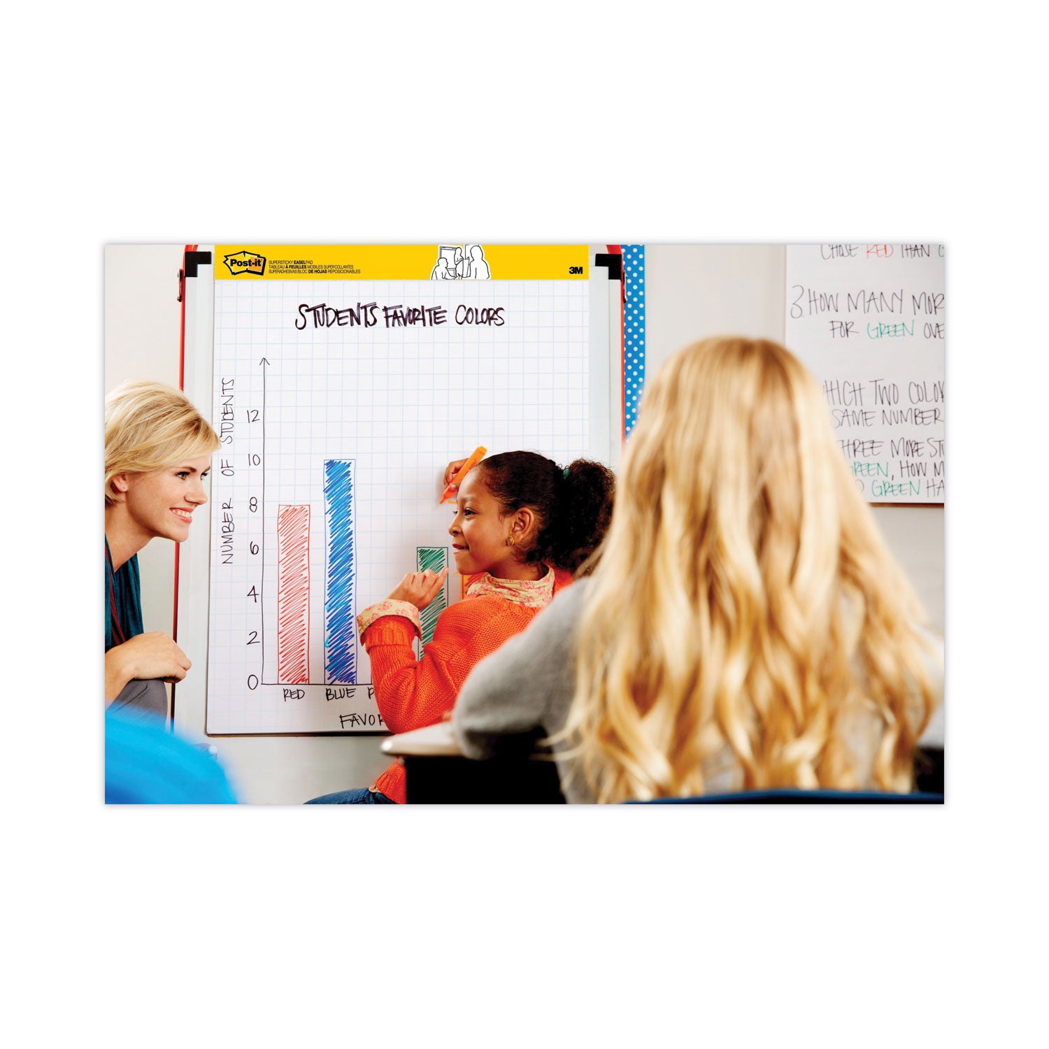 Post-it Self-Stick Tabletop Easel Pad with Command Strips, Presentation Format (1.5" Rule), 20 x 23, White, 20 Sheets (563PRL)