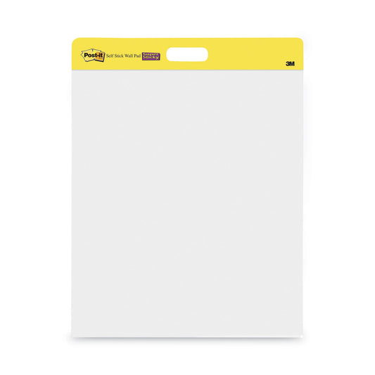 Post-it Self-Stick Wall Pad, Unruled, 20 x 23, White, 20 Sheets/Pad, 2 Pads/Pack, 2 Packs/Carton (566)