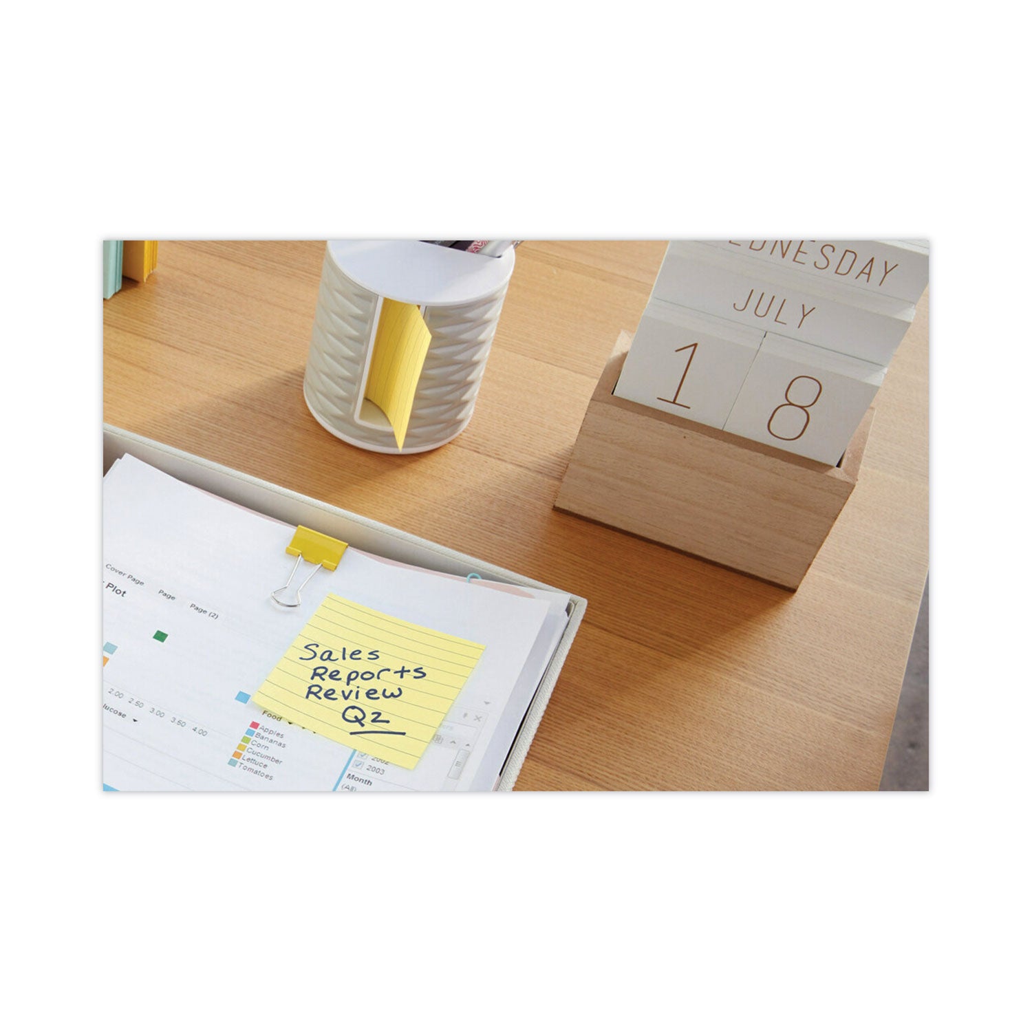 Post-it Original Pads in Canary Yellow, Note Ruled, 3" x 5", 100 Sheets/Pad, 12 Pads/Pack (635YW)