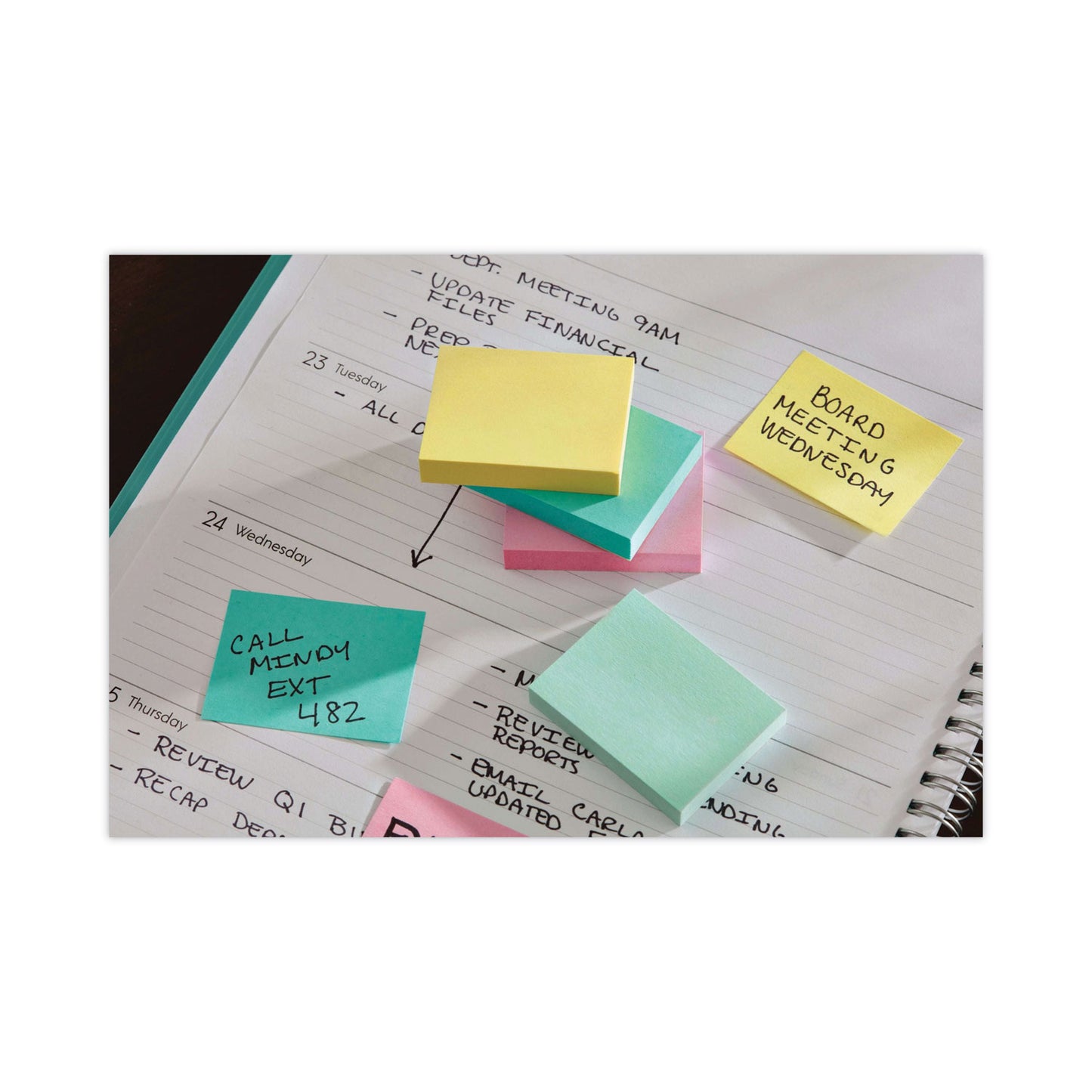 Post-it Original Recycled Note Pads, 1.38" x 1.88", Sweet Sprinkles Collection Colors, 100 Sheets/Pad, 12 Pads/Pack (653RPA)