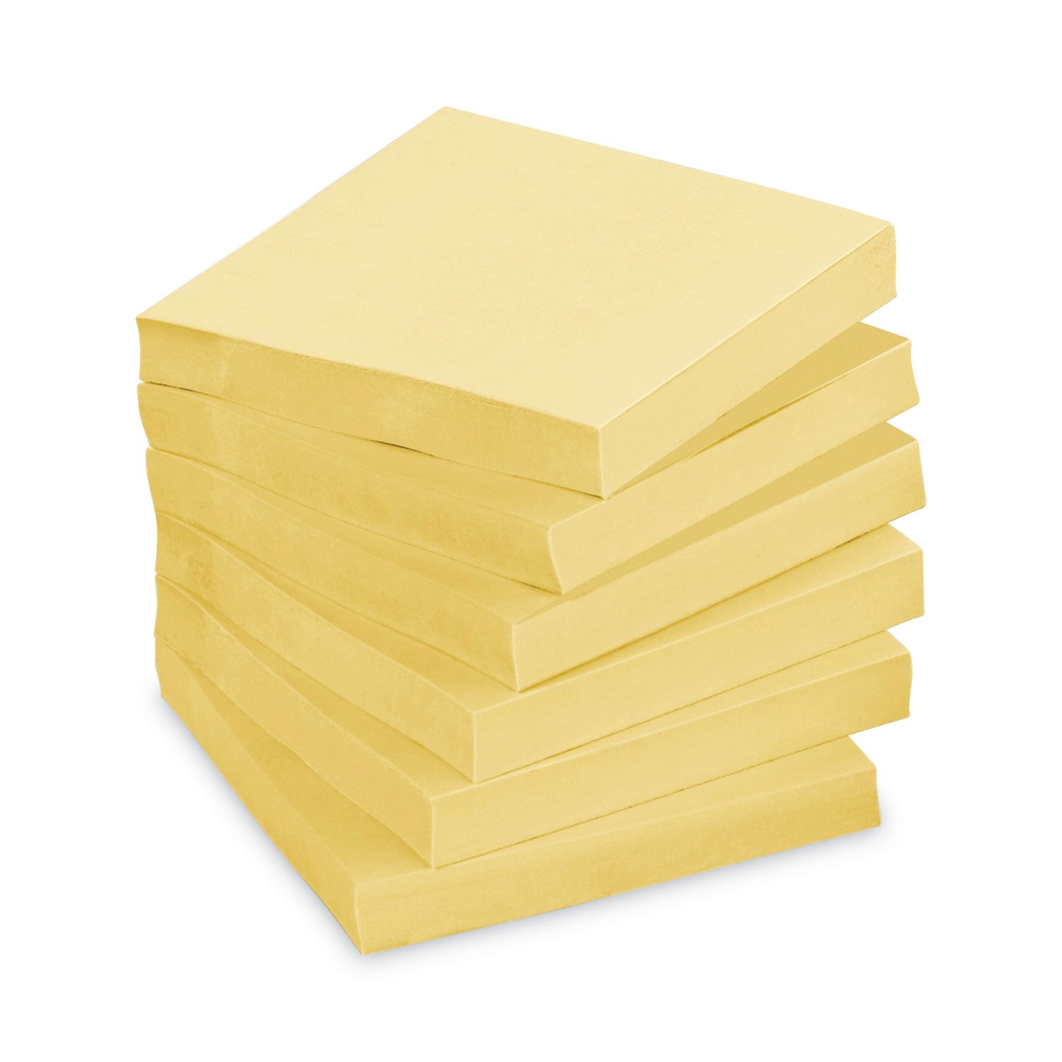 Post-it Original Recycled Note Pad Cabinet Pack, 3" x 3", Canary Yellow, 75 Sheets/Pad, 24 Pads/Pack (654R24CPCY)