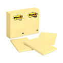 Post-it Original Pads in Canary Yellow, 4" x 6", 100 Sheets/Pad, 12 Pads/Pack (659YW)