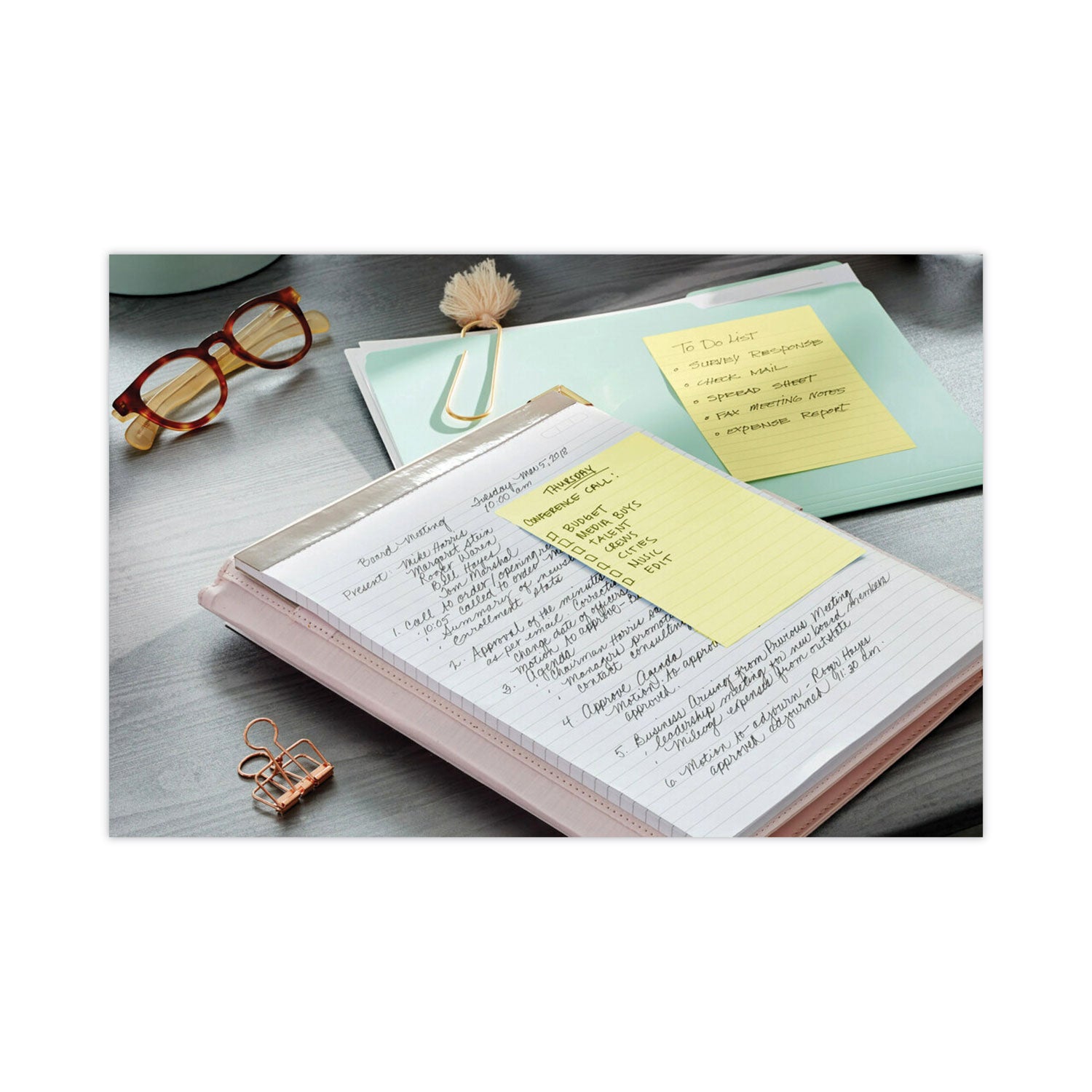 Post-it Original Recycled Note Pads, Note Ruled, 4" x 6", Canary Yellow, 100 Sheets/Pad, 12 Pads/Pack (660RPYW)