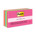 Post-it Original Pads in Poptimistic Collection Colors, Note Ruled, 3" x 5", 100 Sheets/Pad, 5 Pads/Pack (6355AN)