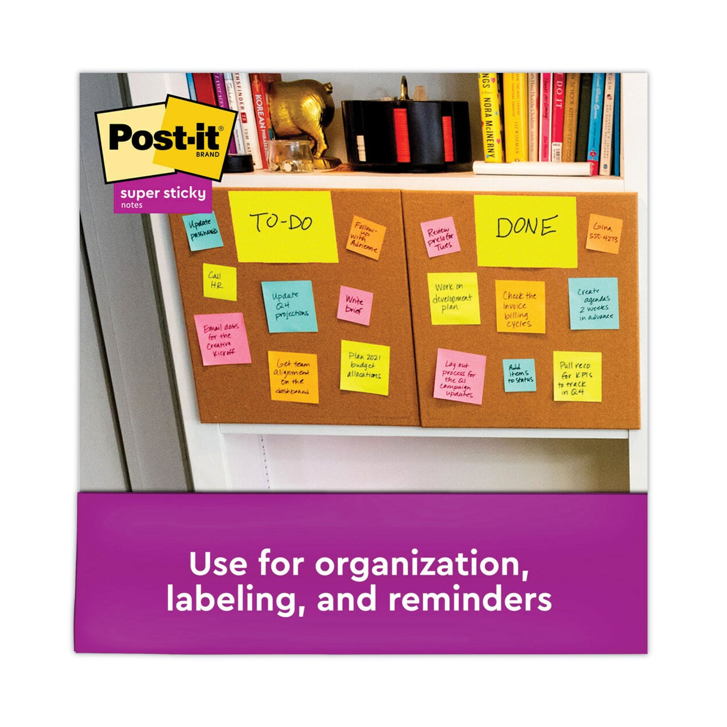 Post-it Meeting Notes in Energy Boost Collection Colors, 6" x 4", 45 Sheets/Pad, 8 Pads/Pack (6445SSP)