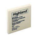 Highland Self-Stick Notes, 3" x 3", Yellow, 100 Sheets/Pad, 12 Pads/Pack (6549YW)